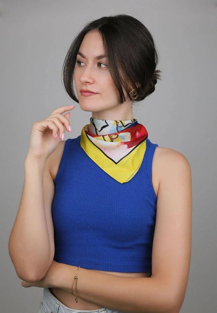 Multicolor Scarf - Vasily Kandinsky Cannons Design