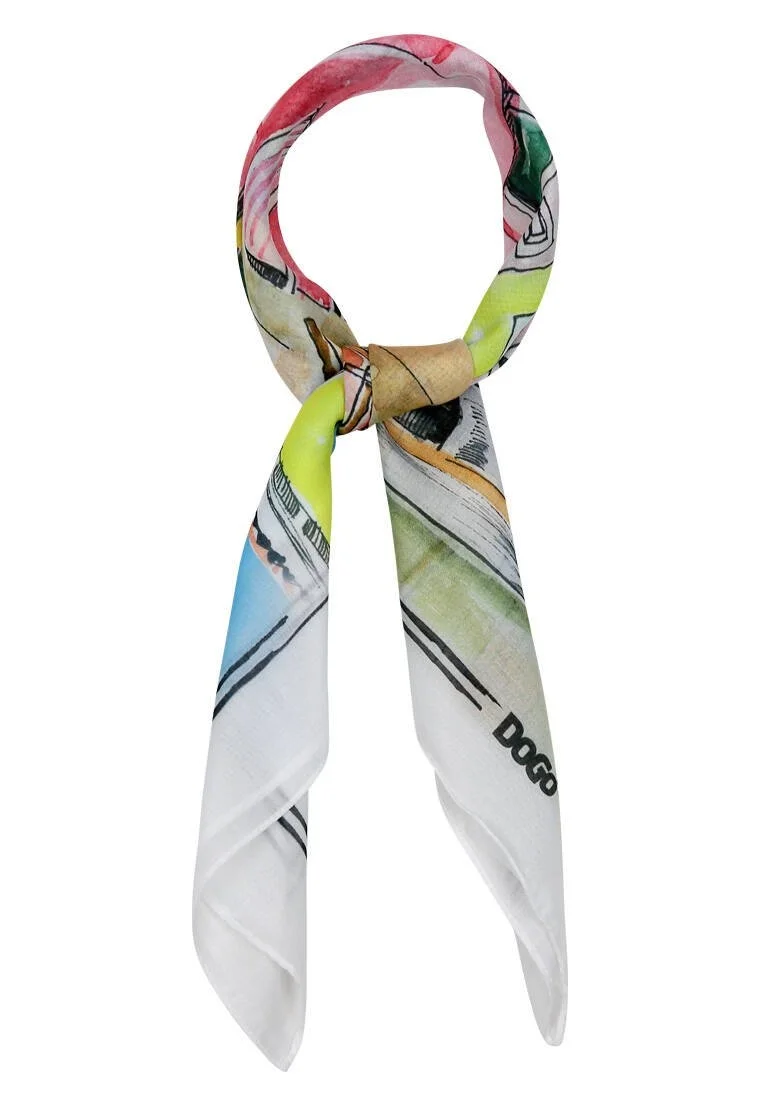 Multicolore Foulard - Burano Island Motif