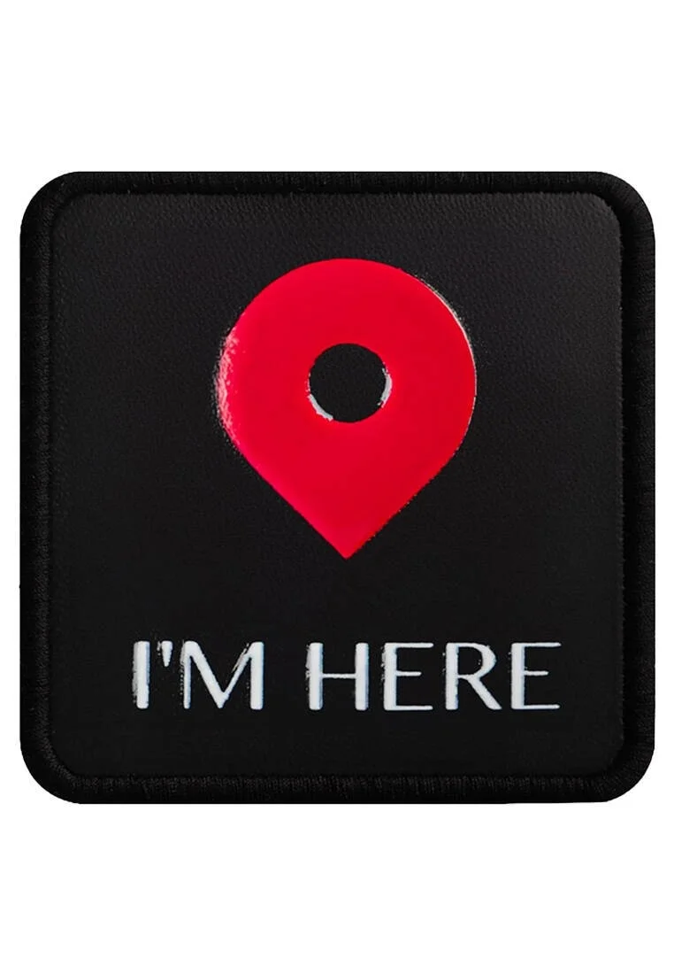 Unisex Siyah Değiştirilebilir Şapka Sticker- I'm Here Tasarım