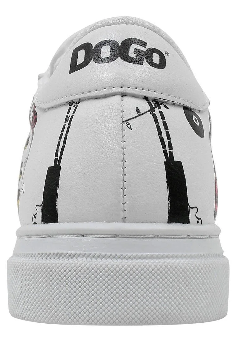 Unisex Çocuk Vegan Deri Beyaz Sneakers - Party Tasarım