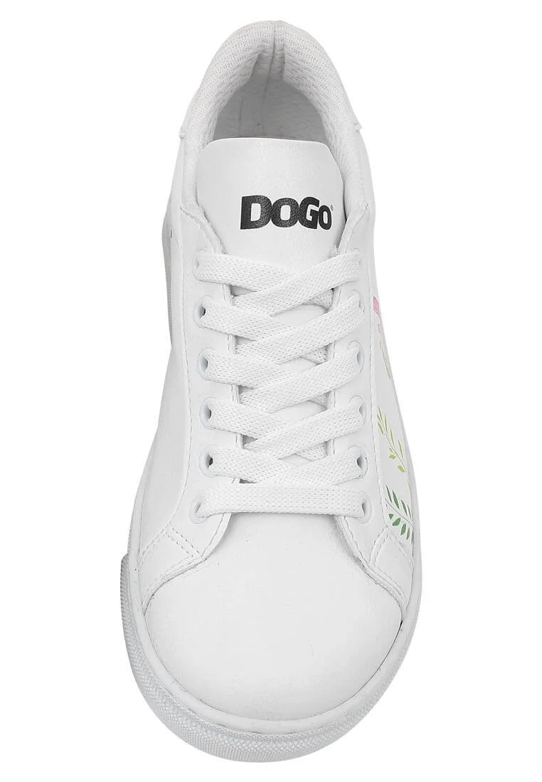 Unisex Çocuk Vegan Deri Beyaz Sneakers - It's Not Easy Being Green Tasarım