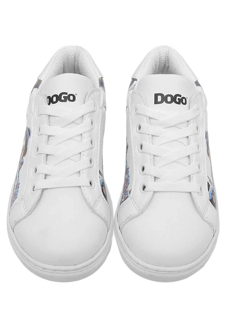Unisex Çocuk Vegan Deri Beyaz Sneakers - Mr Bear Tasarım
