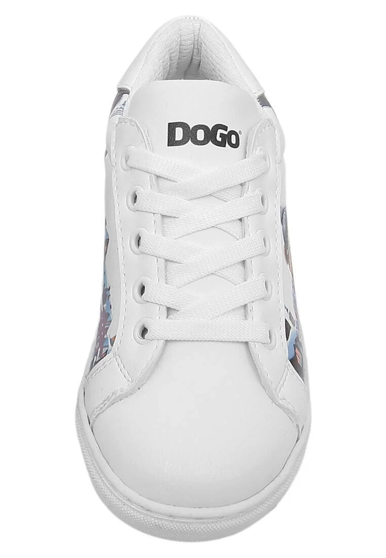 Unisex Çocuk Vegan Deri Beyaz Sneakers - Mr Bear Tasarım