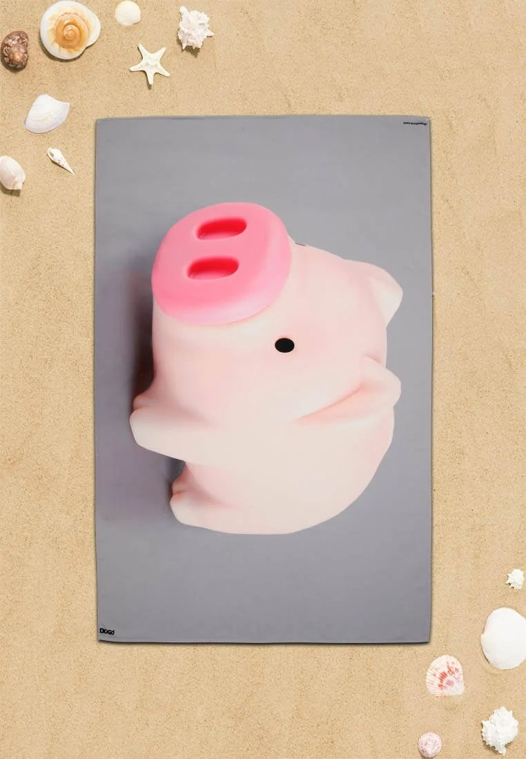 Unisex Çok Renkli Dogo Mare Deniz Havlusu - Piggy Gray Tasarım