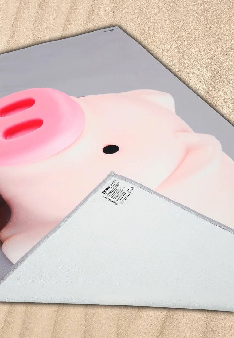Unisex Çok Renkli Dogo Mare Deniz Havlusu - Piggy Gray Tasarım