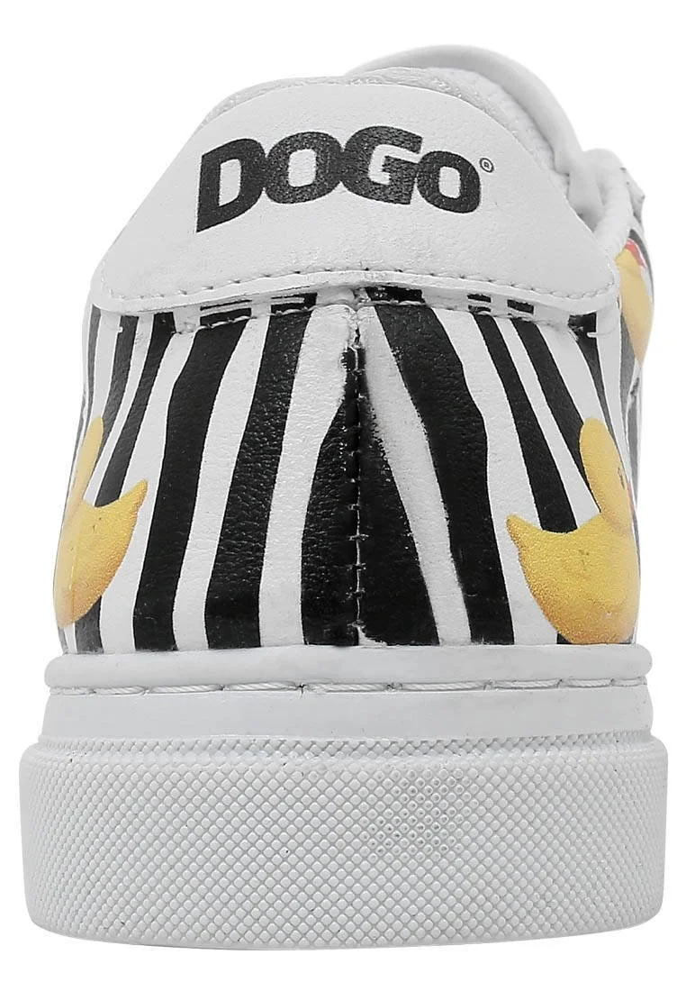Unisex Enfants Vegan Blanc Baskets - Ducky Motif