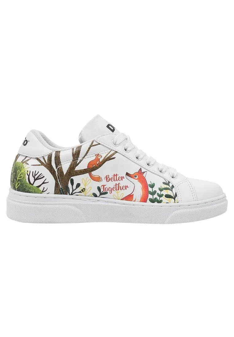 Unisex Enfants Vegan Blanc Baskets - Better Together Motif