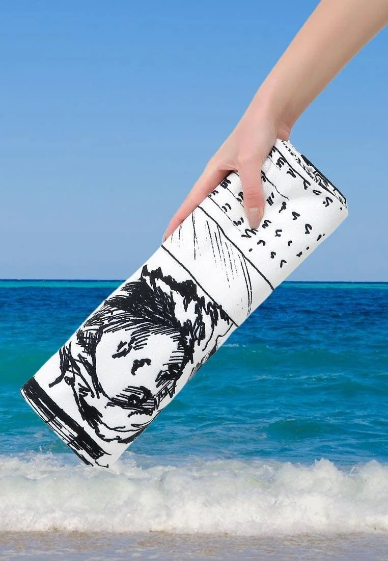 Unisex Multicolore Serviette de Plage - Broadway Motif