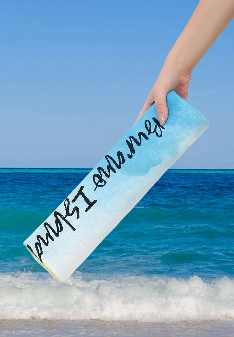 Unisex Multicolore Serviette de Plage - Burano Island Motif