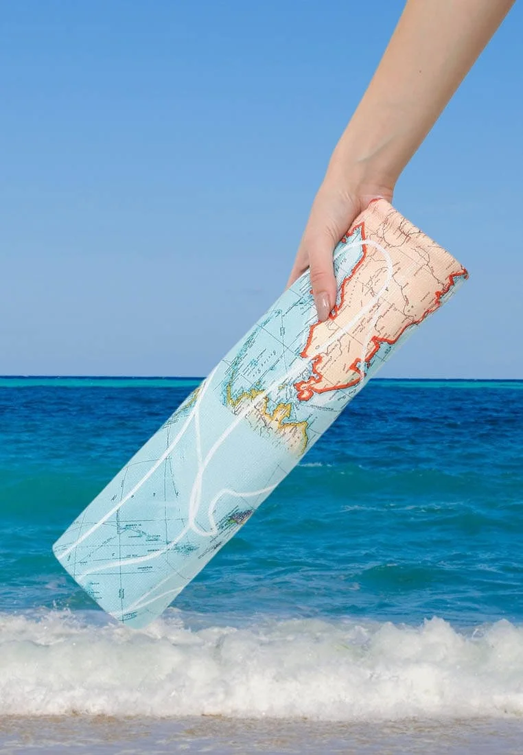 Unisex Multicolore Serviette de Plage - Explore Motif