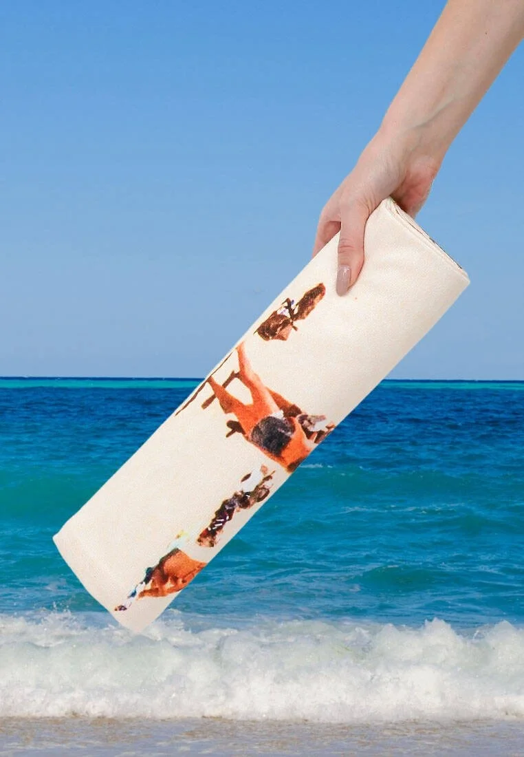 Unisex Multicolore Serviette de Plage - Beach People Motif