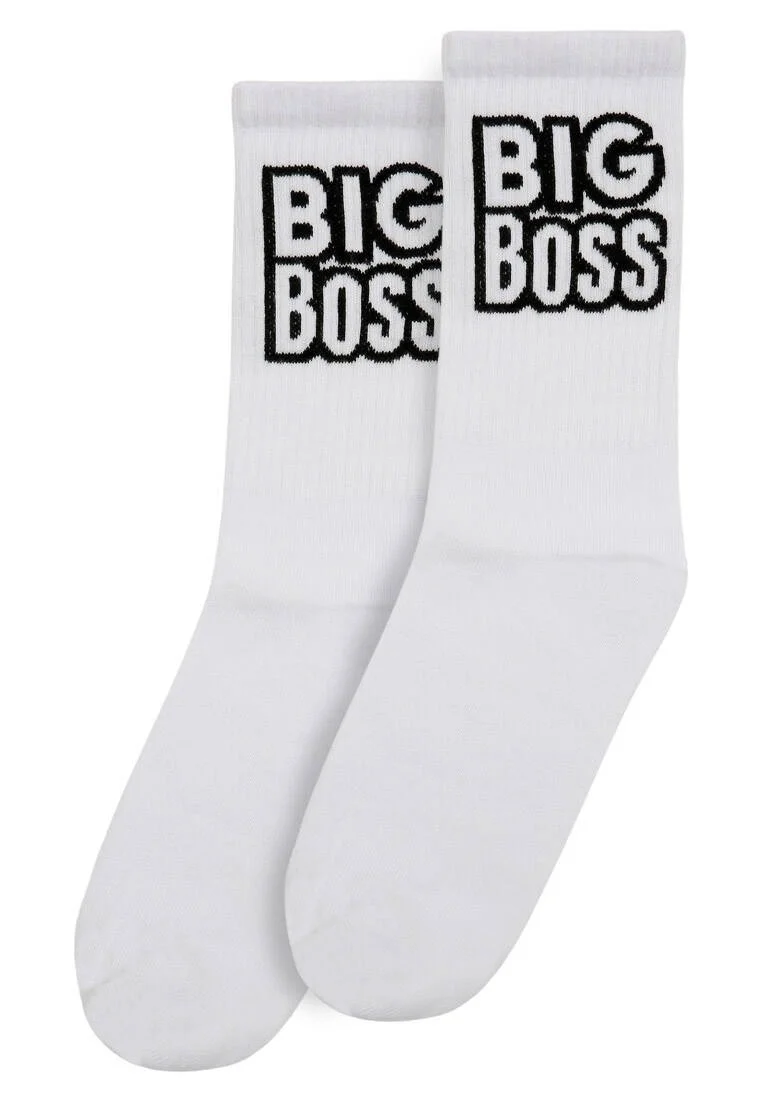 Unisex Vegan Beyaz Çorap - Big Boss Tasarım