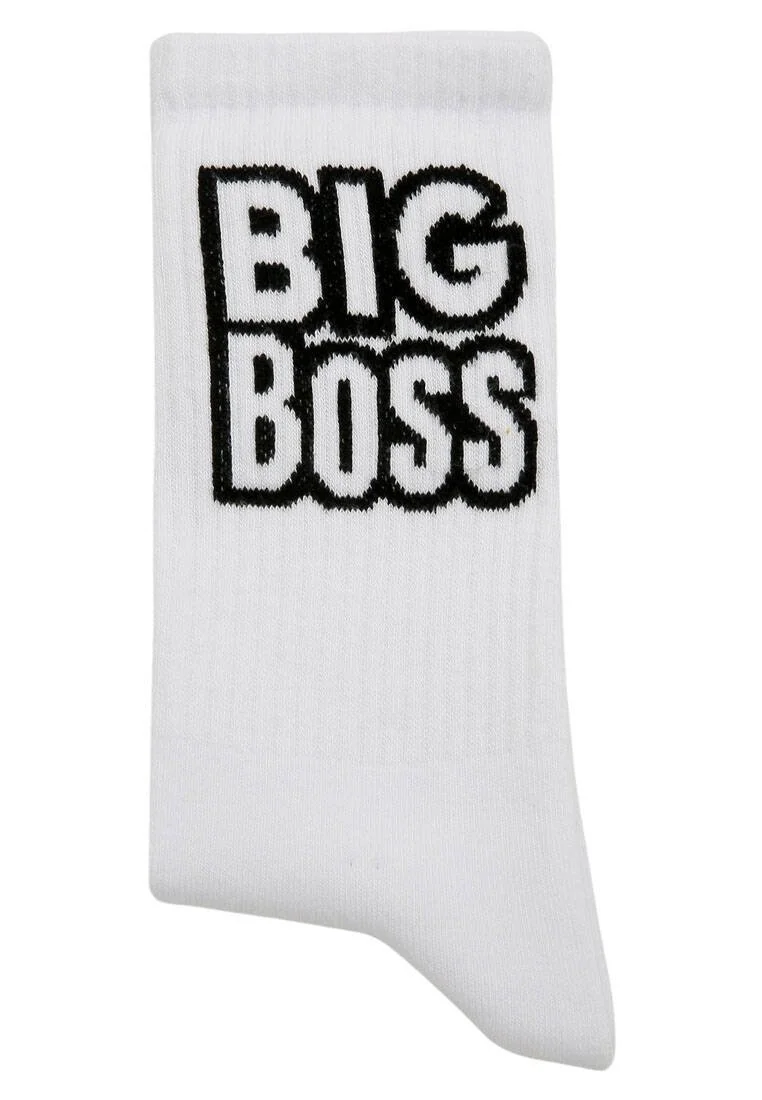 Unisex Vegan Beyaz Çorap - Big Boss Tasarım