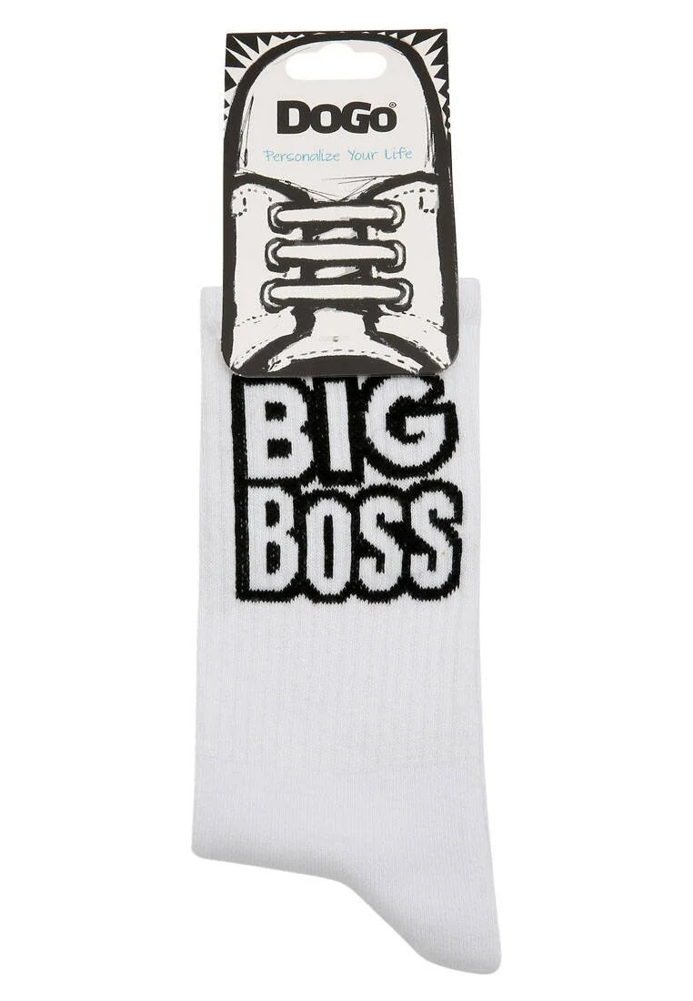 Unisex Vegan Beyaz Çorap - Big Boss Tasarım