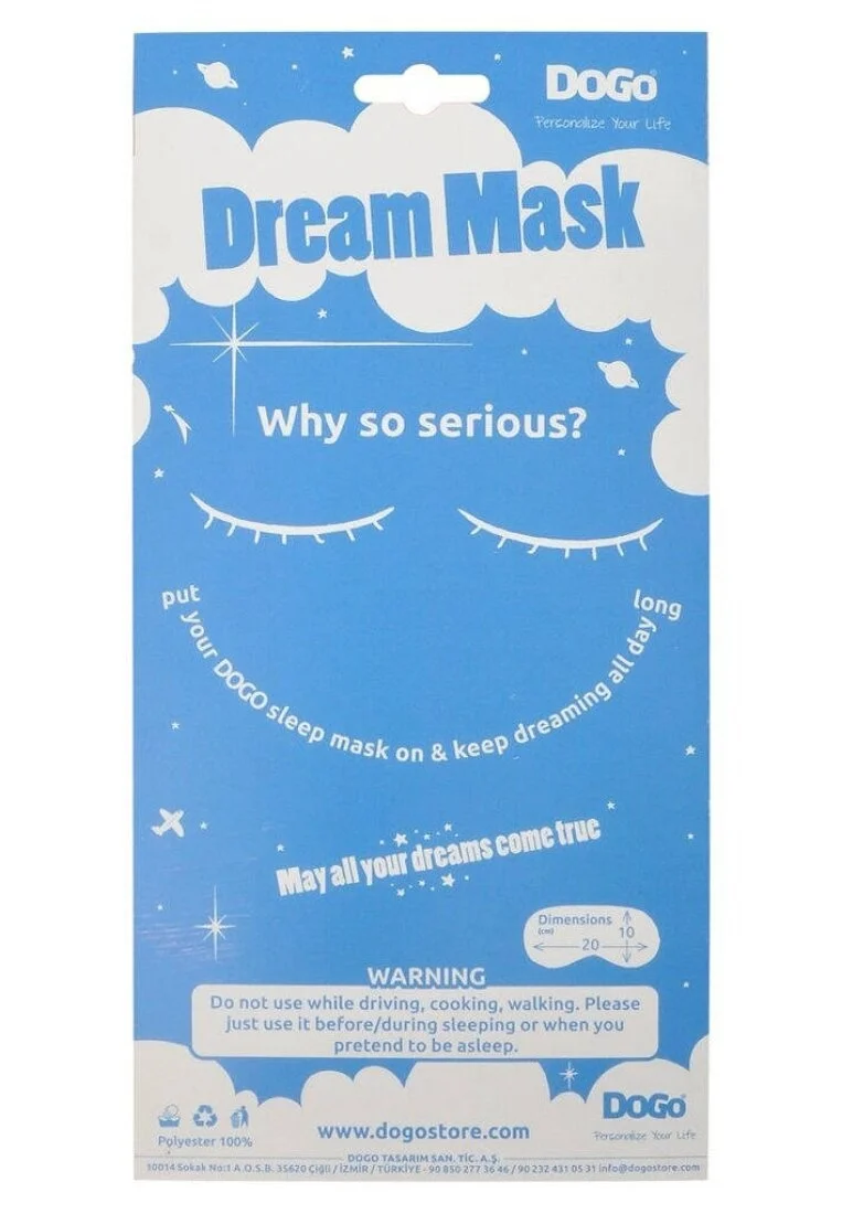 Unisex Vegan Bleu Foncé Masquer - Dreams Loading Motif
