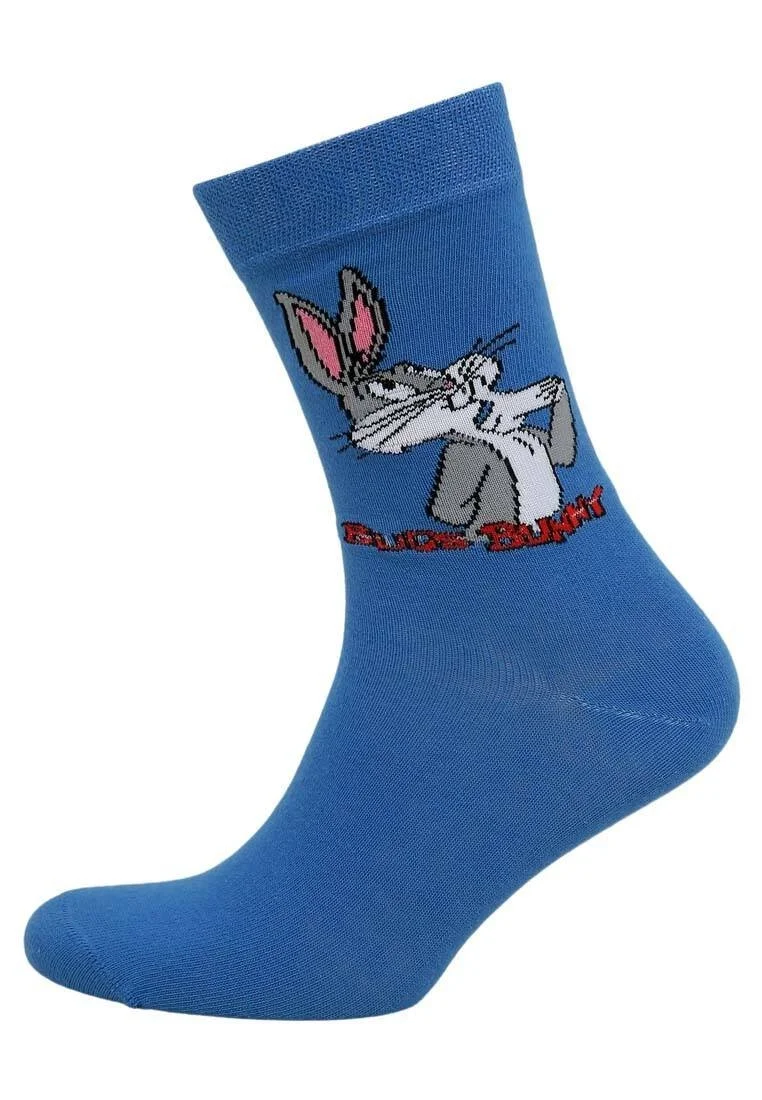Unisex Vegan Blue Socks - Warner Bros What's Up Doc Bugs Bunny Design