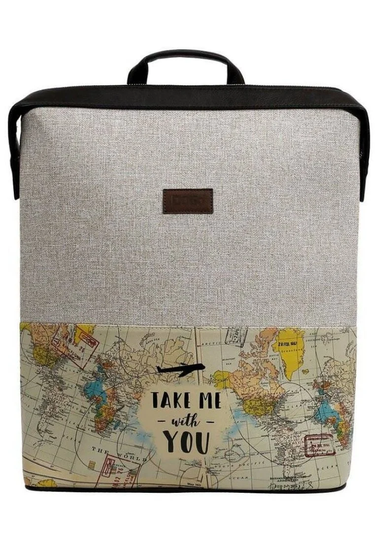 Unisex Vegan Gri Sırt Çantası - Take Me With You Tasarım