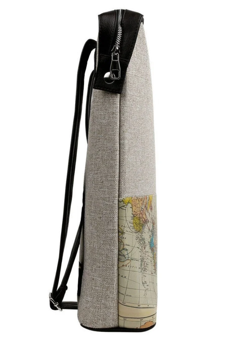 Unisex Vegan Gri Sırt Çantası - Take Me With You Tasarım