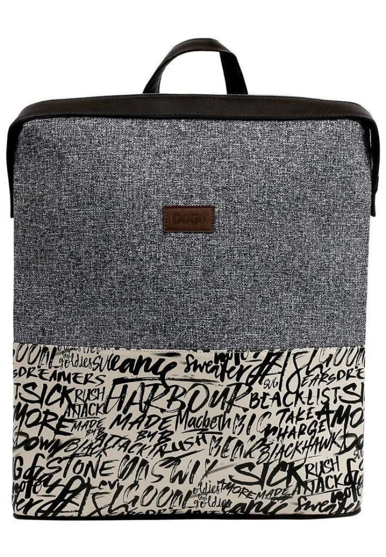 Unisex Vegan Gri Sırt Çantası - Fonts in Splash Tasarım