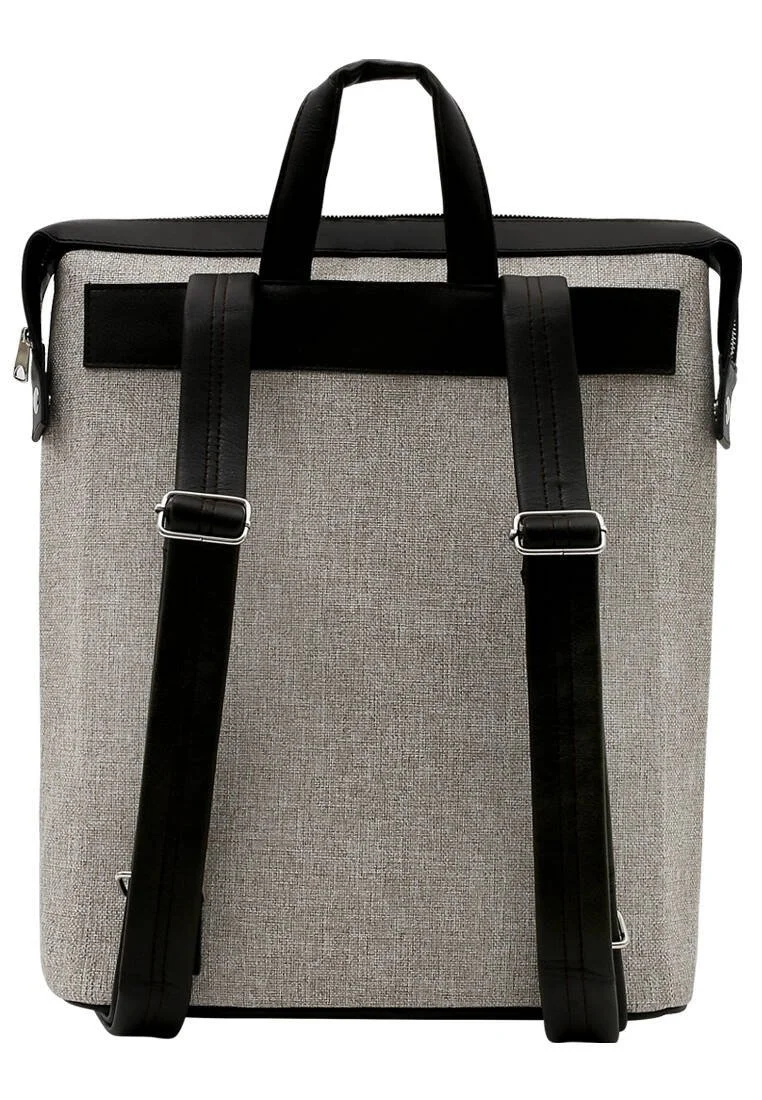 Unisex Vegan Gris Sac à dos - New York Ticket Motif
