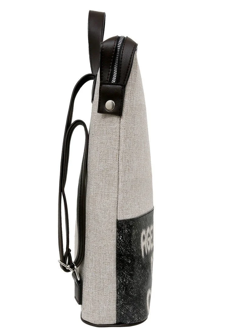 Unisex Vegan Gris Sac à dos - Agent of Chaos Motif