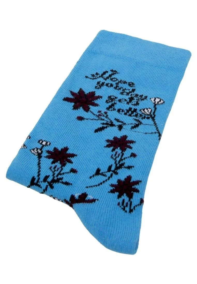 Unisex Vegan Mavi Çorap - Spirit Animal Tasarım