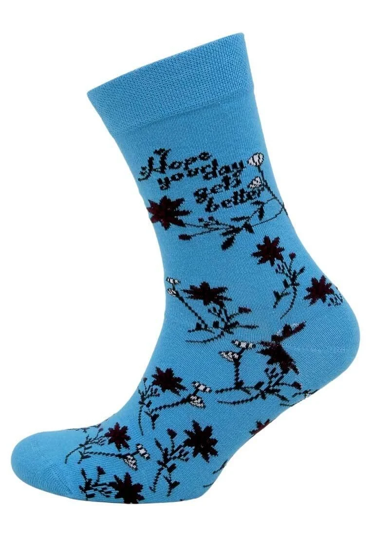Unisex Vegan Mavi Çorap - Spirit Animal Tasarım