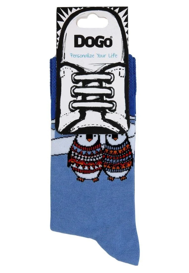 Unisex Vegan Navy Socks - Happy Forever Design