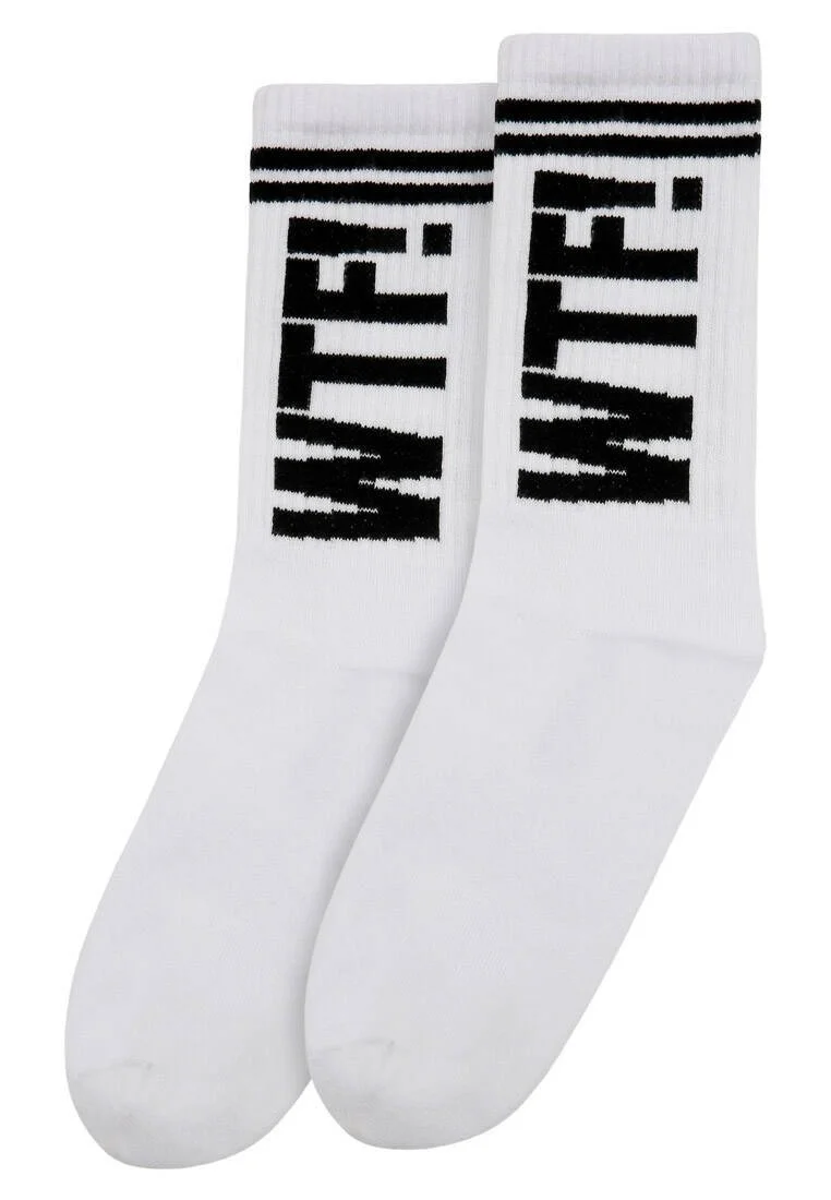 Unisex Vegan White Socks - WTF Design