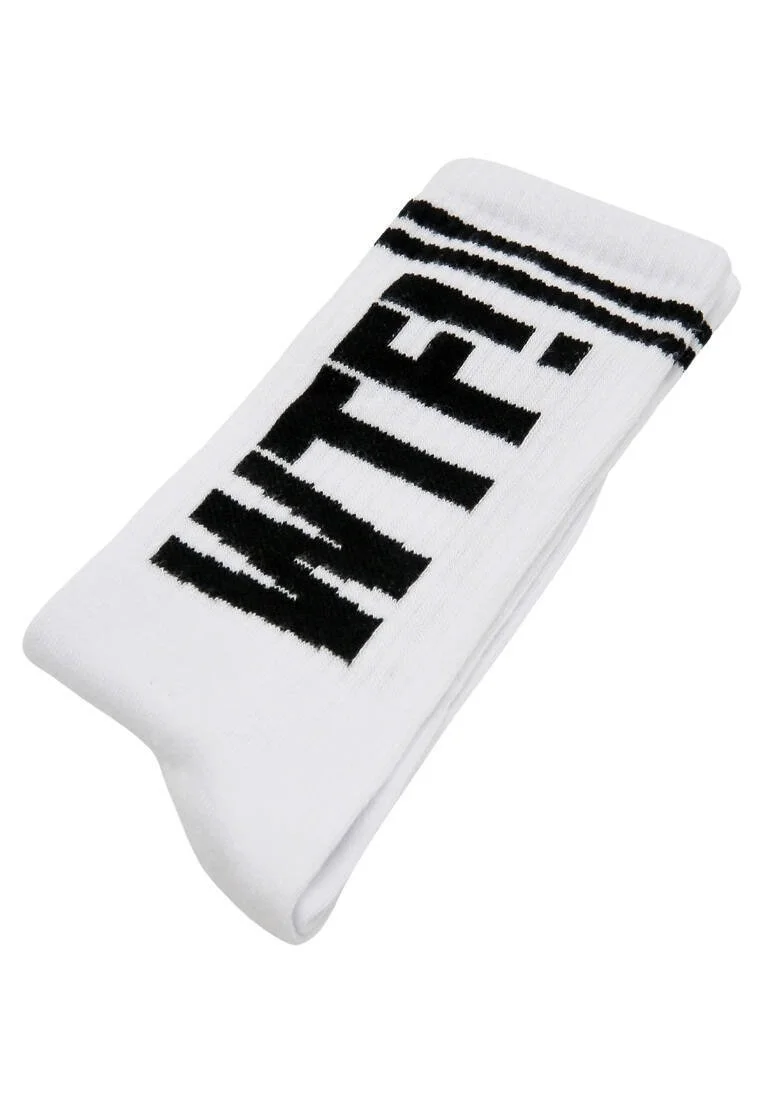Unisex Vegan White Socks - WTF Design