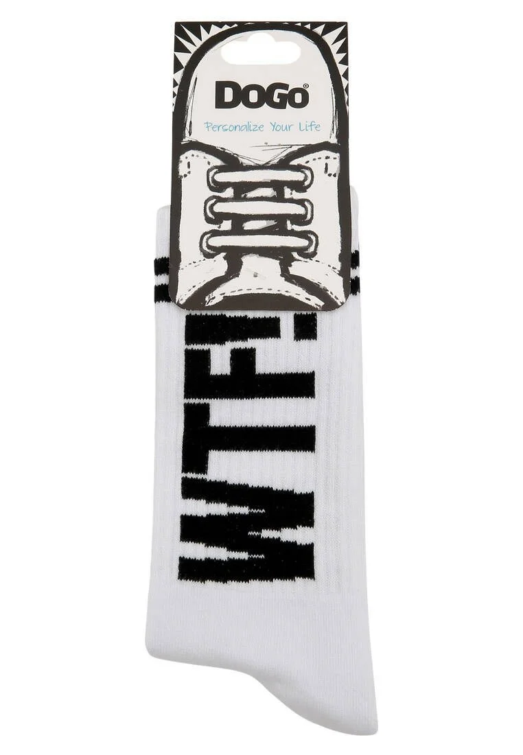 Unisex Vegan White Socks - WTF Design