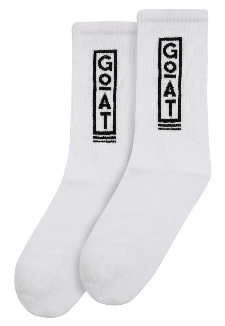 Unisex Vegan White Socks - Goat Design
