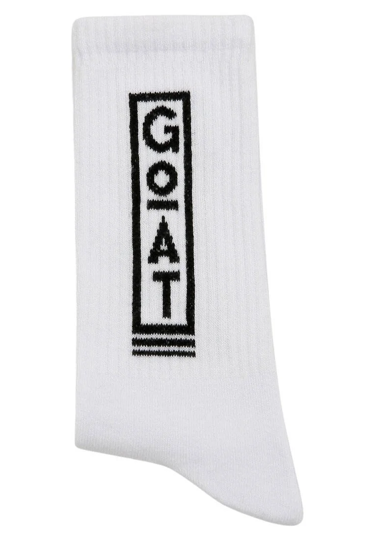 Unisex Vegan White Socks - Goat Design