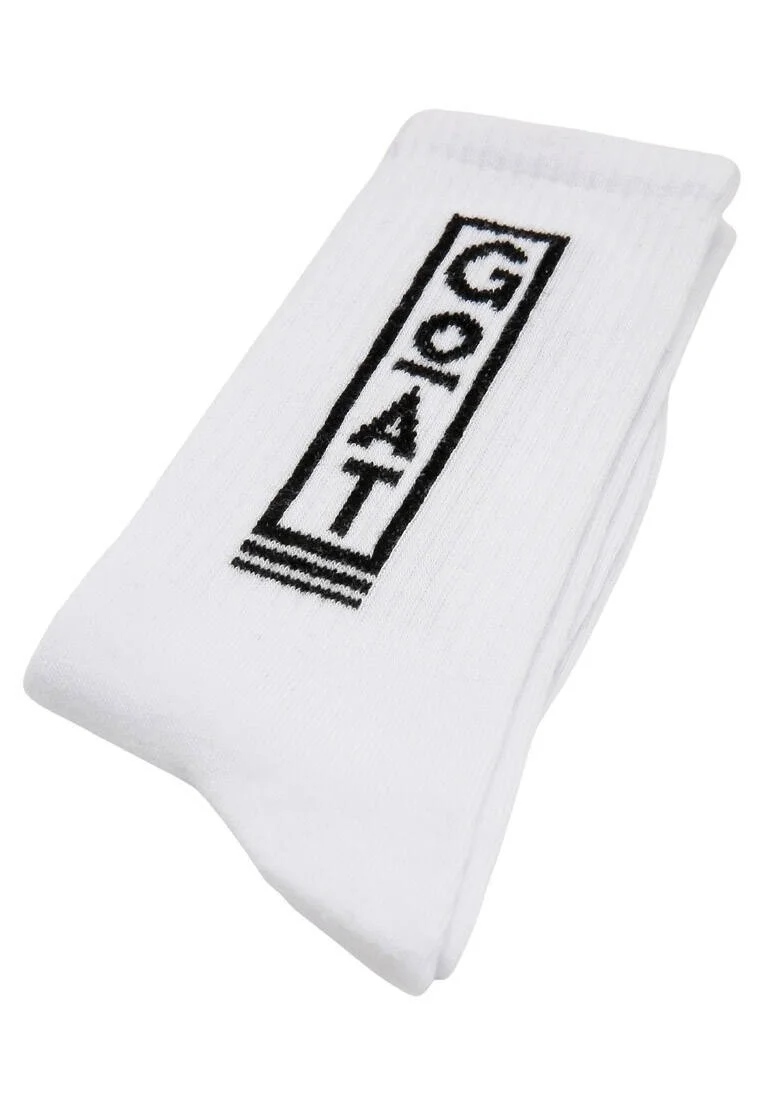 Unisex Vegan White Socks - Goat Design