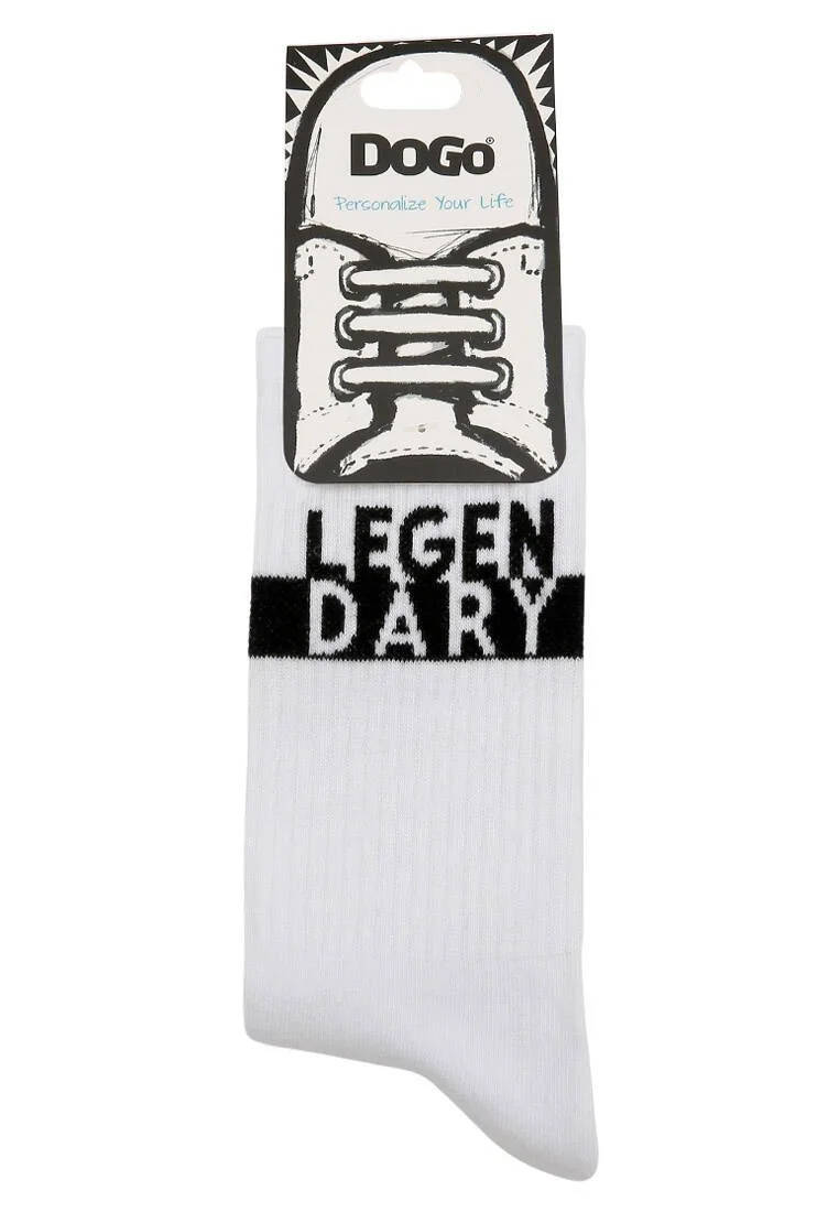 Unisex Vegan White Socks - Legendary Design