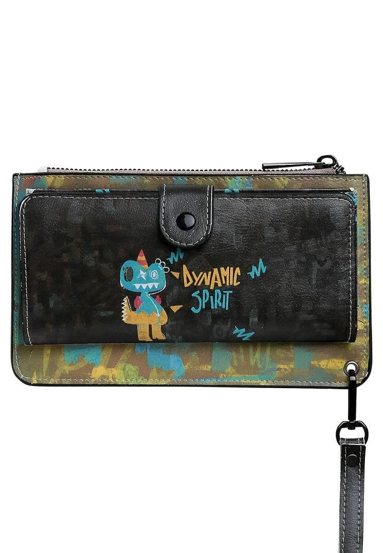 Women Black Wallet - Dynamic Spirit Design
