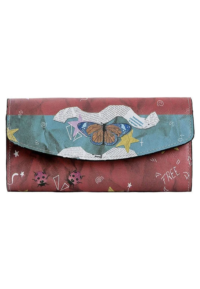 Women Multicolor Wallet - Paper Animals Design
