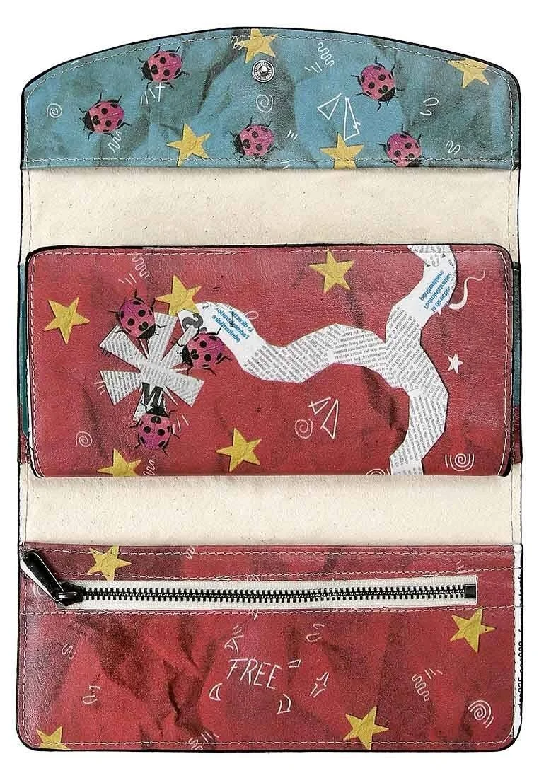 Women Multicolor Wallet - Paper Animals Design