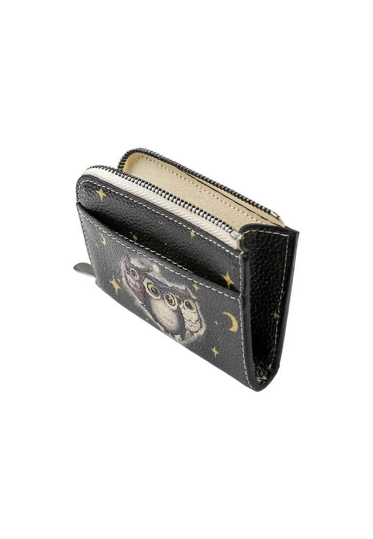 Women Navy Wallet - Owls Family Design