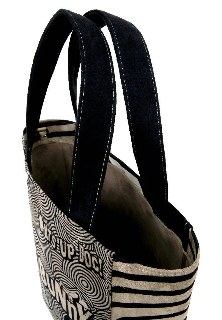 Women Vegan Black Large Tote Bag - Warner Bros What's Up, Bag! Design