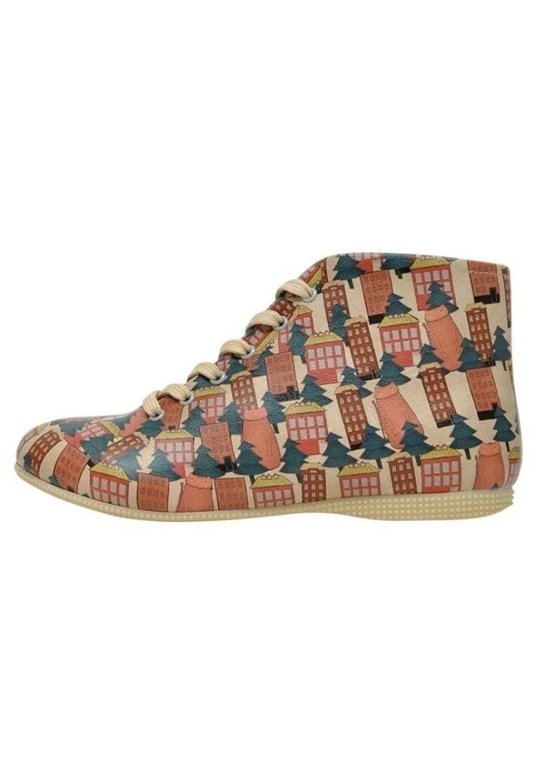 Women Vegan Leather Multicolor Ankle Boots - Home Sweet Home Design