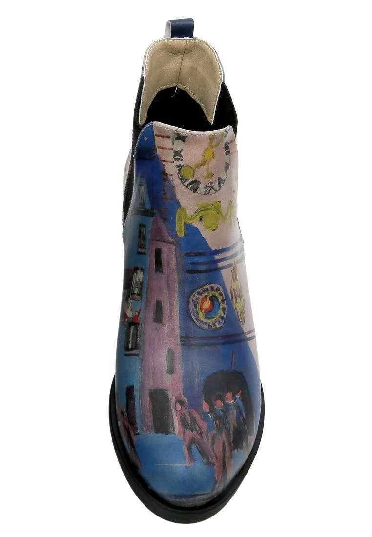 Women Vegan Leather Multicolor Ankle Boots - Bern Design