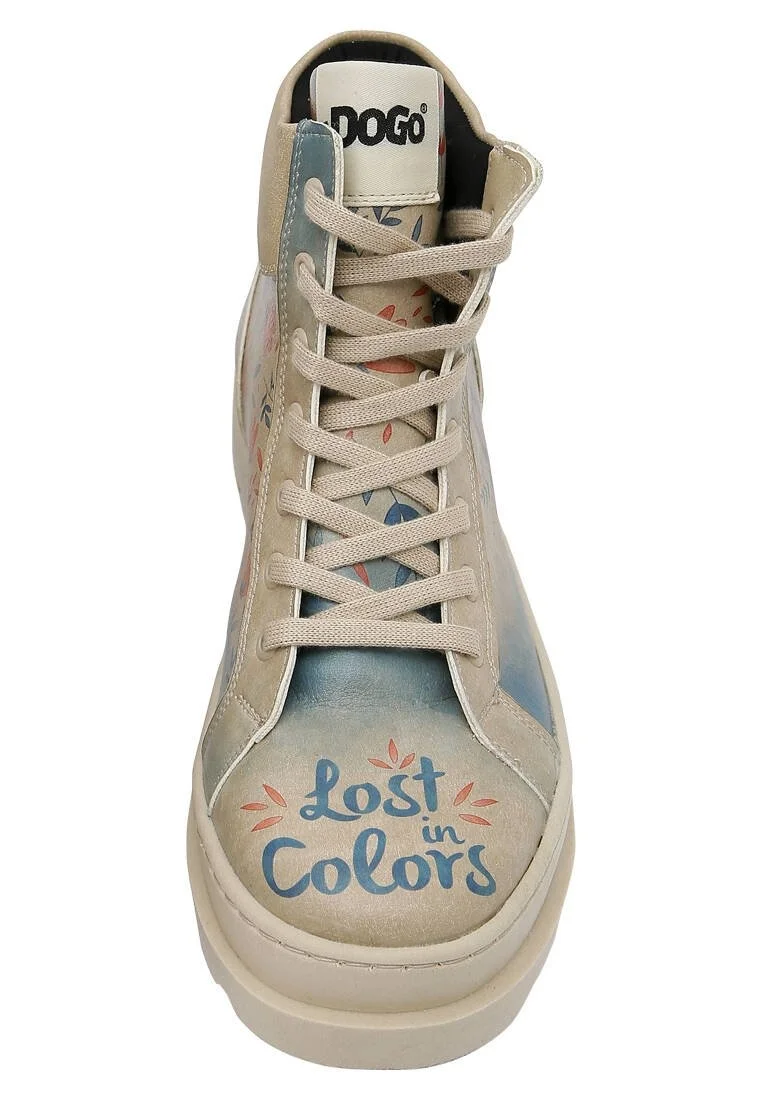 Women Vegan Leather Beige Boots - Lost in Colors Design