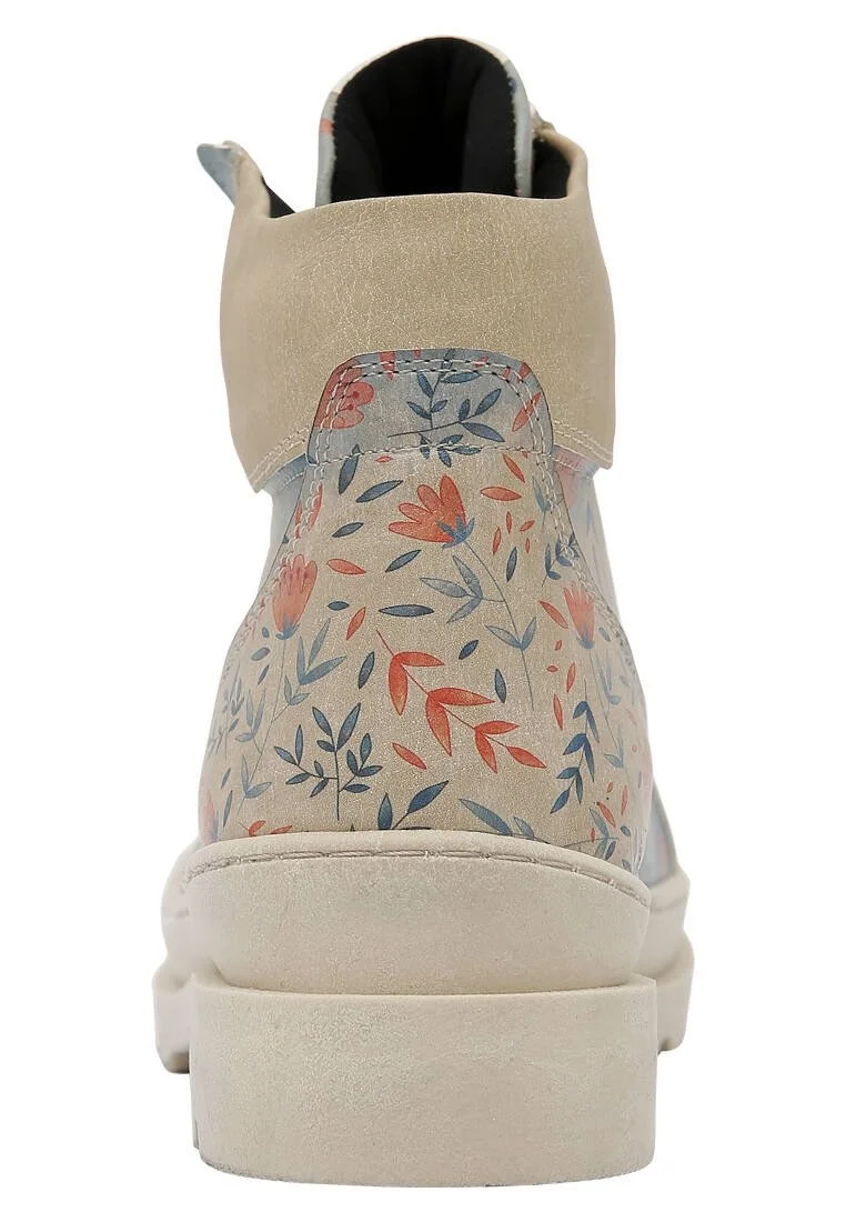 Women Vegan Leather Beige Boots - Lost in Colors Design