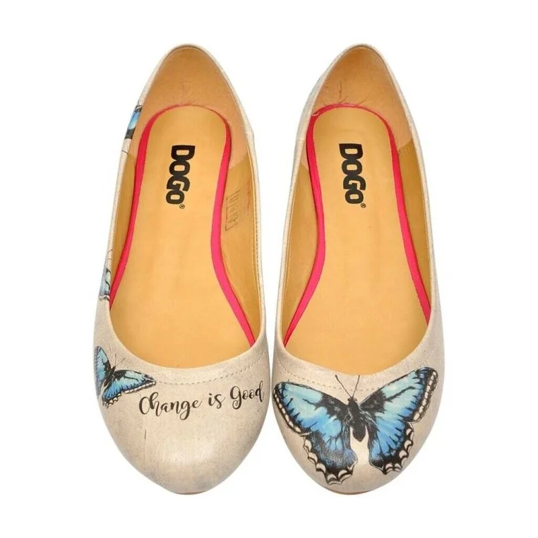 Women Vegan Leather Beige Flat Shoes - Change is Good Design