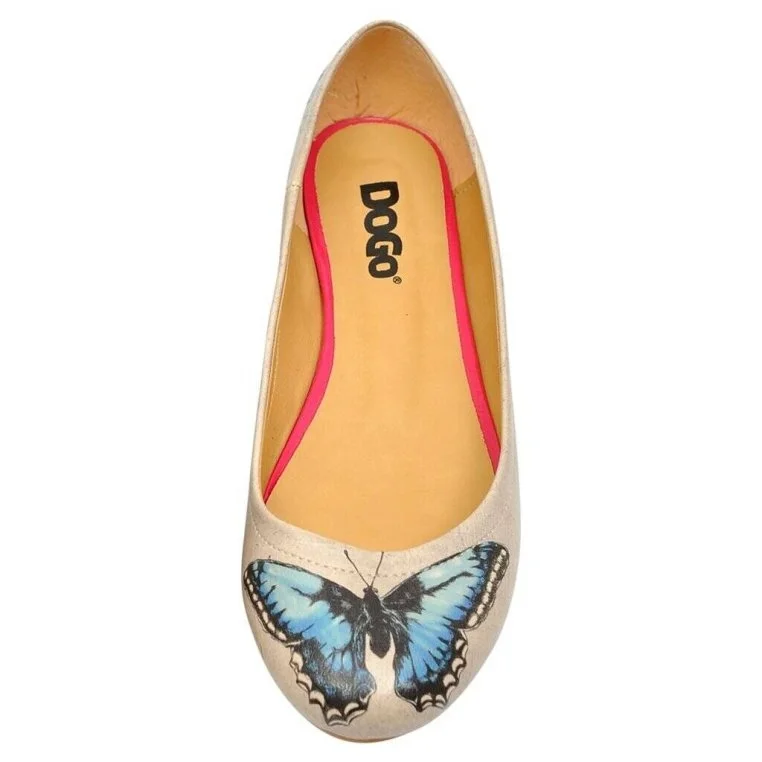Women Vegan Leather Beige Flat Shoes - Change is Good Design