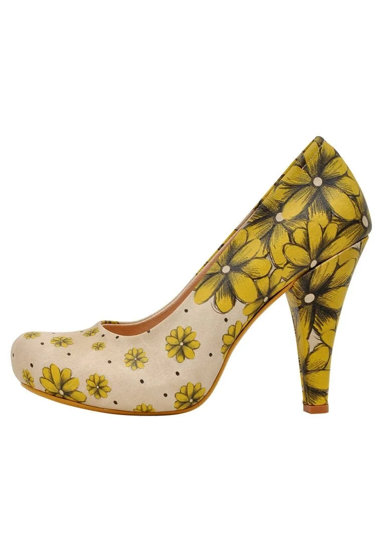 Women Vegan Leather Beige High Heels - Call Me Daisy Design