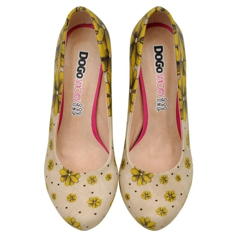 Women Vegan Leather Beige High Heels - Call Me Daisy Design