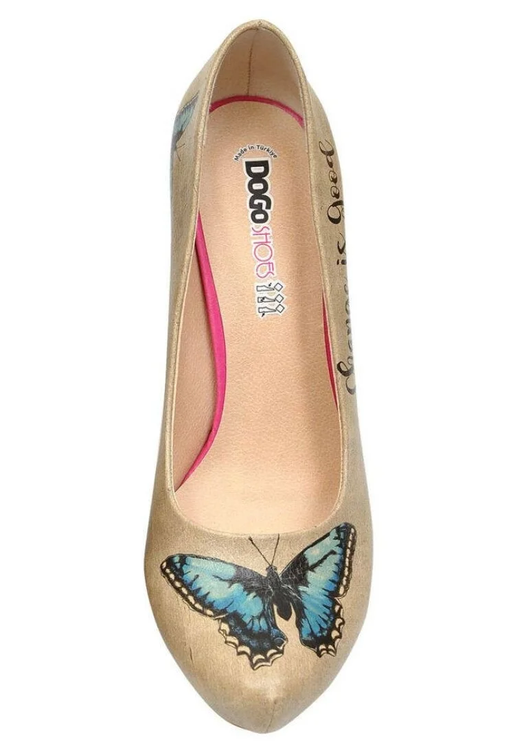 Women Vegan Leather Beige High Heels - Change Is Good Design