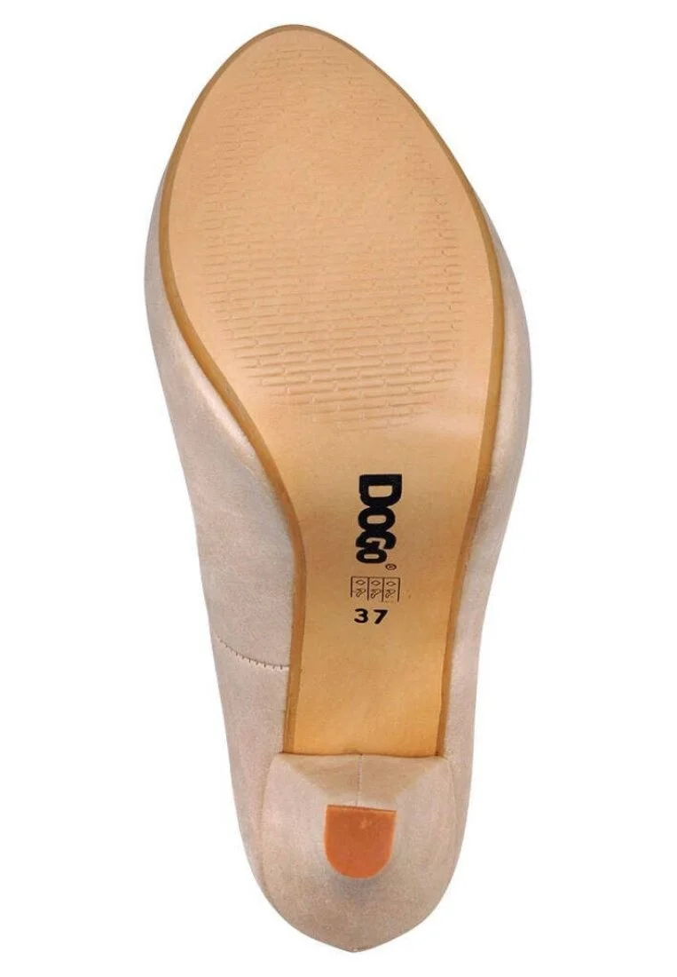 Women Vegan Leather Beige High Heels - Change Is Good Design